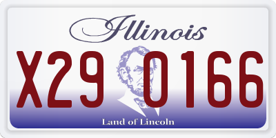 IL license plate X290166