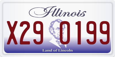 IL license plate X290199