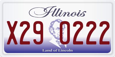 IL license plate X290222