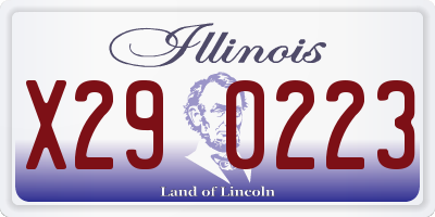 IL license plate X290223