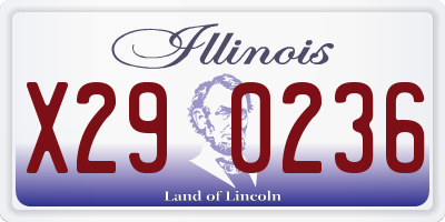 IL license plate X290236