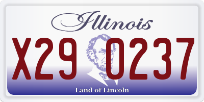 IL license plate X290237