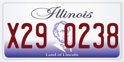IL license plate X290238