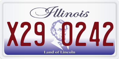 IL license plate X290242