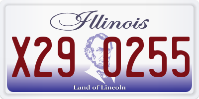 IL license plate X290255