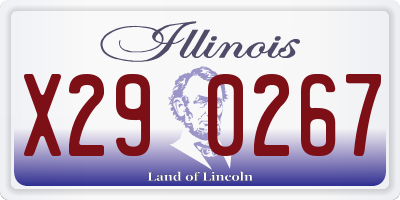 IL license plate X290267