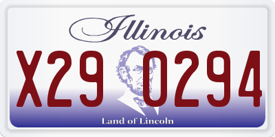 IL license plate X290294