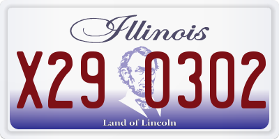 IL license plate X290302