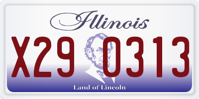 IL license plate X290313