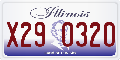 IL license plate X290320