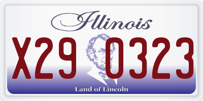 IL license plate X290323
