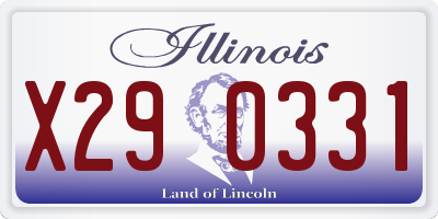 IL license plate X290331