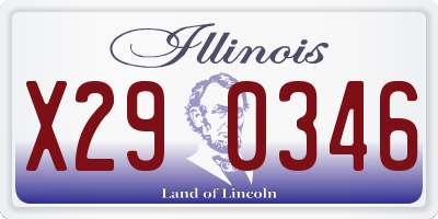 IL license plate X290346
