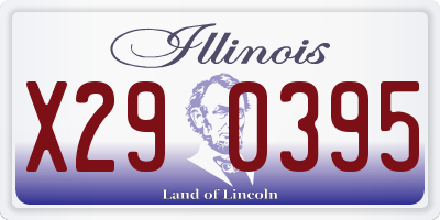 IL license plate X290395