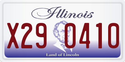 IL license plate X290410