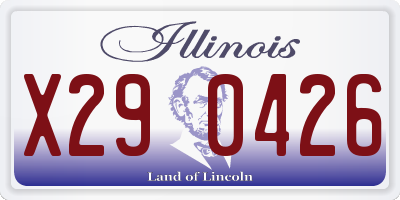 IL license plate X290426