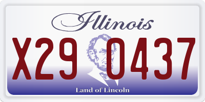 IL license plate X290437