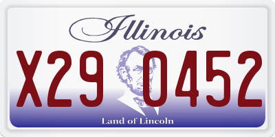 IL license plate X290452