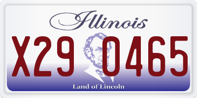 IL license plate X290465