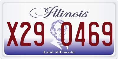 IL license plate X290469