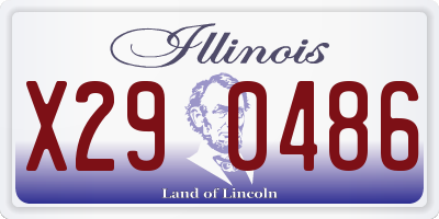 IL license plate X290486