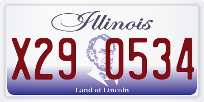 IL license plate X290534