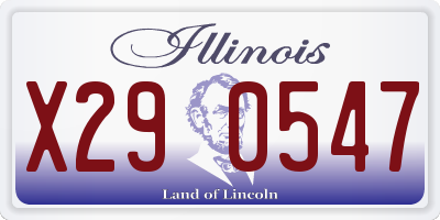IL license plate X290547