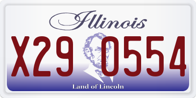 IL license plate X290554
