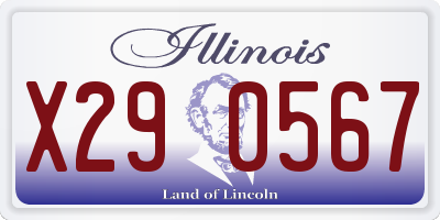IL license plate X290567