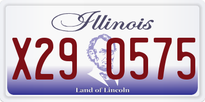IL license plate X290575