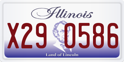 IL license plate X290586
