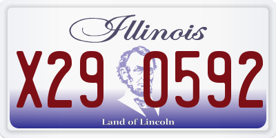 IL license plate X290592