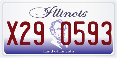 IL license plate X290593