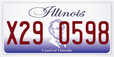 IL license plate X290598