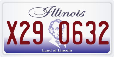 IL license plate X290632