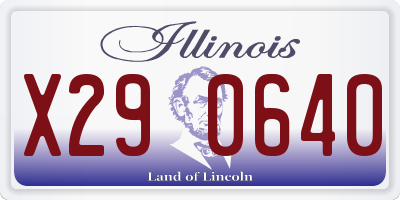 IL license plate X290640