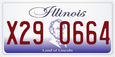IL license plate X290664