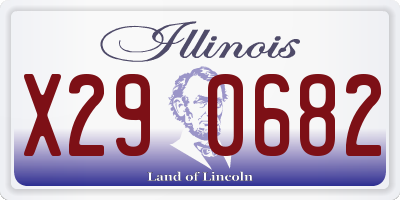 IL license plate X290682