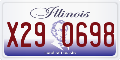 IL license plate X290698