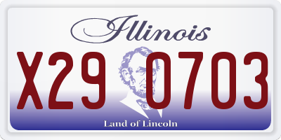 IL license plate X290703