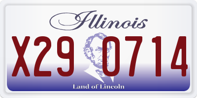 IL license plate X290714