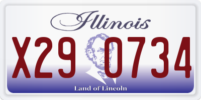 IL license plate X290734