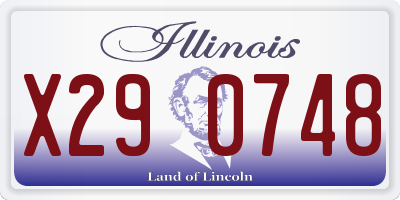 IL license plate X290748
