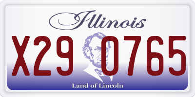IL license plate X290765