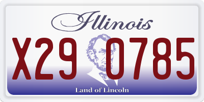 IL license plate X290785
