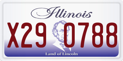 IL license plate X290788