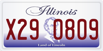 IL license plate X290809
