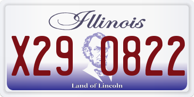 IL license plate X290822