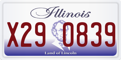 IL license plate X290839