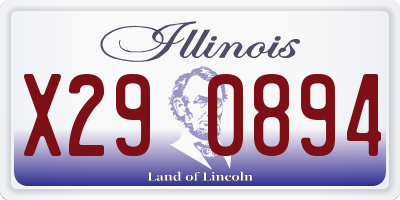 IL license plate X290894